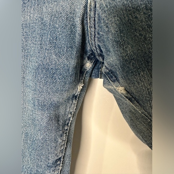 VINTAGE Lee Jeans Size 15 USA MADE Mom High Rise Faded Broken In Patina - Picture 4 of 16